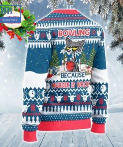 grumpy cat bowling because murder is wrong ugly christmas sweater 5 LHkQd