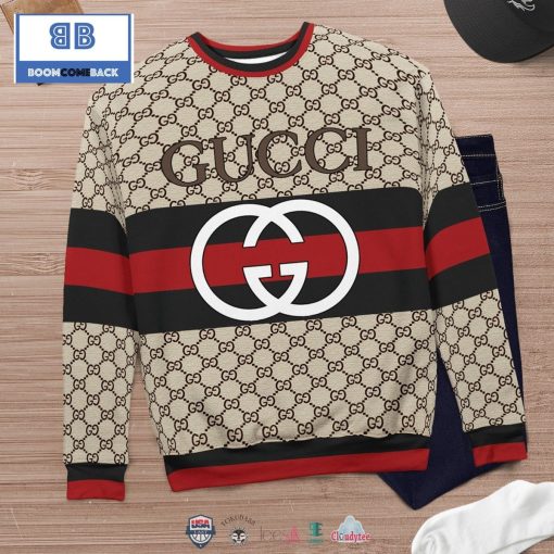Gucci Black Red 3D Ugly Sweater