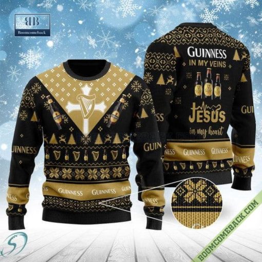 Guinness Beer In My Veins In My Heart Ugly Sweater