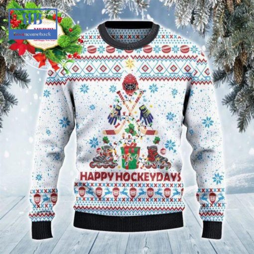 Happy Hockeydays Christmas Gift Ugly Christmas Sweater