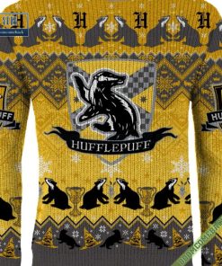 harry potter hufflepuff house ugly christmas sweater gift for adult and kid 9 wwegn
