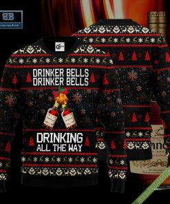 Hennessy Drinker Bells Drinker Bells Drinking All The Way Ugly Christmas Sweater