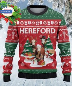 hereford cattle christmas tree snowman style 1 ugly christmas sweater 3 G1rDH