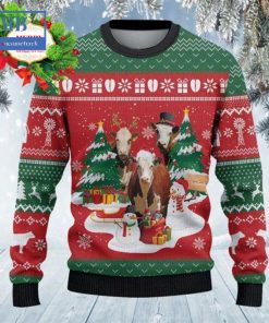 hereford cattle christmas tree snowman style 2 ugly christmas sweater 3 mZBMV