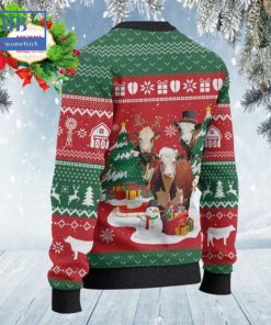 hereford cattle christmas tree snowman style 2 ugly christmas sweater 5 WHn9D