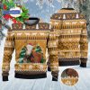 Hereford Cattle Christmas Tree Snowman Style 2 Ugly Christmas Sweater