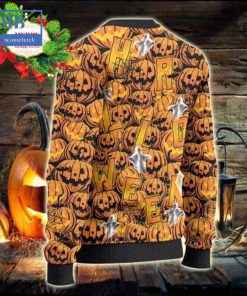 hereford cattle halloween pumpkin ugly christmas sweater 5 FWvS6