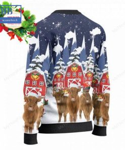 highland cattle snow farm ugly christmas sweater 5 MY4Jz