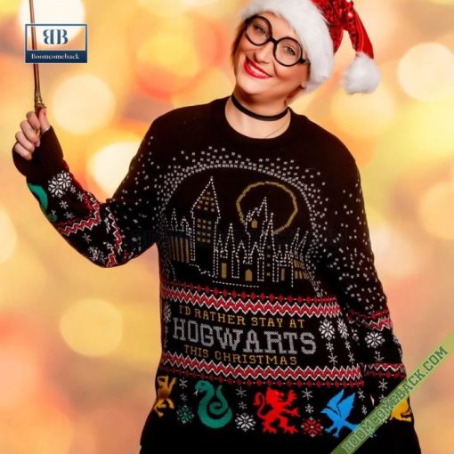 I’d Rather Stay at Hogwarts This Christmas Ugly Sweater