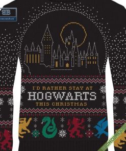 id rather stay at hogwarts this christmas ugly sweater 5 fIhMj