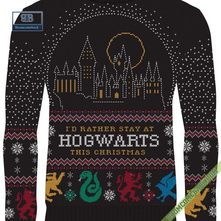 I'd Rather Stay at Hogwarts This Christmas Ugly Sweater
