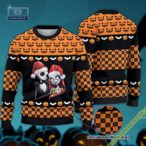 Jack And Sally The Nightmare Before Christmas Wool Sweater
