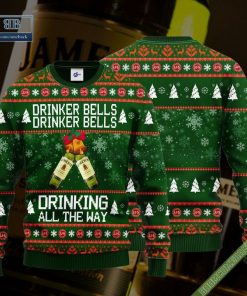 Jameson Drinker Bells Drinker Bells Drinking All The Way Ugly Christmas Sweater