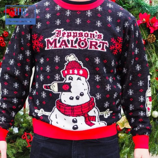 Jeppson’s Malort Snowman Ugly Christmas Sweater