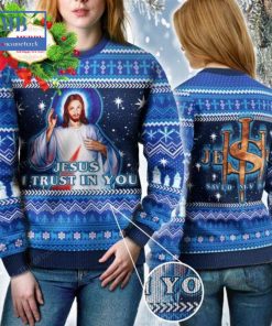 jesus i trust in you ugly christmas sweater 5 KMXRG