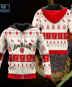 jim beam santa hat christmas ugly christmas sweater hoodie zip hoodie bomber jacket 3 b3f1C