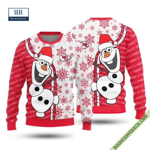 Kansas City Chiefs Olaf Christmas Ugly Sweater
