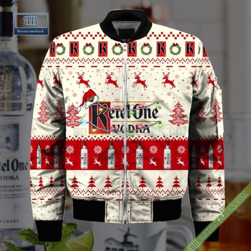Ketel One Santa Hat Christmas Ugly Christmas Sweater Hoodie Zip Hoodie Bomber Jacket