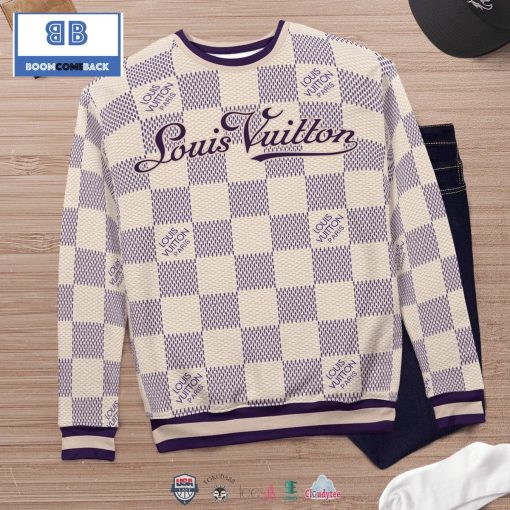 Louis Vuitton Cream 3D Ugly Sweater