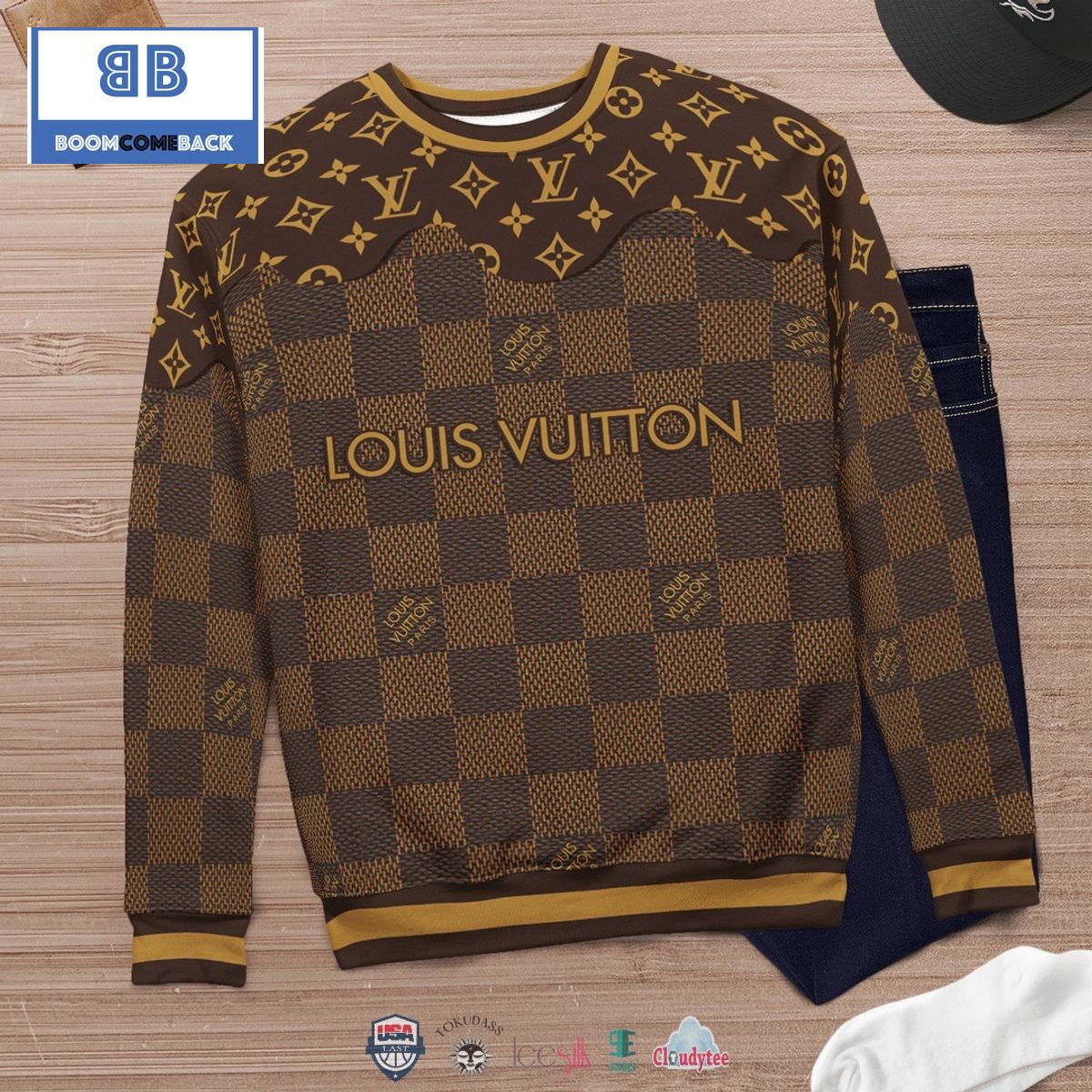 Louis Vuitton Luxury 3D Ugly Sweater