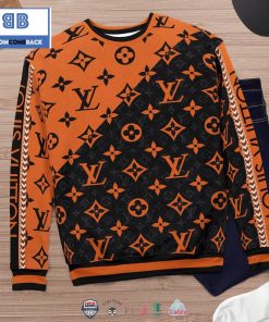 louis vuitton orange black 3d ugly sweater 4 Ywivo