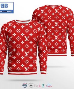 louis vuitton red 3d ugly sweater 2 MFUH8