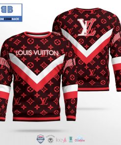louis vuitton white red 3d ugly sweater 2 NPyby