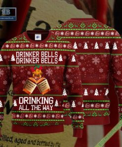 Makers Mark Drinker Bells Drinker Bells Drinking All The Way Ugly Christmas Sweater