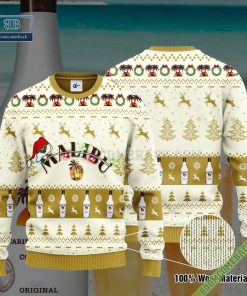 Malibu Rum Santa Hat Christmas Ugly Christmas Sweater Hoodie Zip Hoodie Bomber Jacket