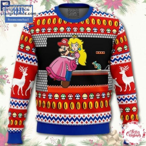 Mario Bros Final Stage Ugly Christmas Sweater