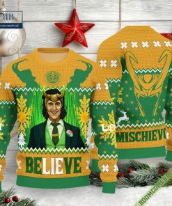 Marvel Loki Believe Mischievous Christmas Sweater