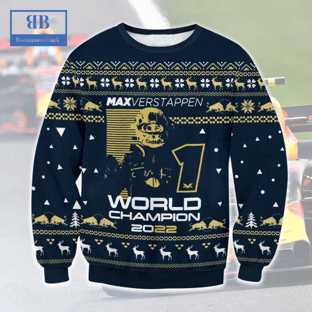 Max Verstappen World Champion 2022 Ugly Christmas Sweater
