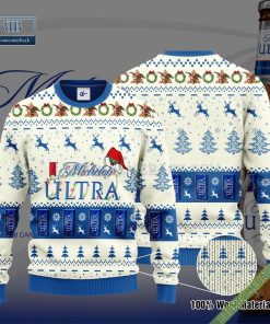 Michelob Ultra Santa Hat Christmas Ugly Christmas Sweater Hoodie Zip Hoodie Bomber Jacket