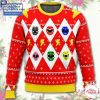 Mighty Morphin Power Rangers Chibi Ugly Christmas Sweater