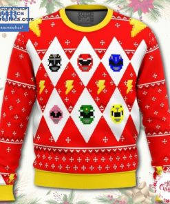 Mighty Morphin Power Rangers All Rangers Ugly Christmas Sweater