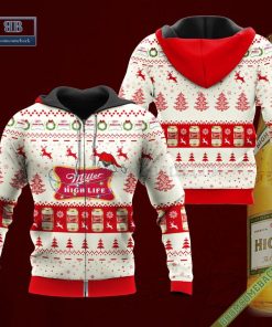 miller high life santa hat christmas ugly christmas sweater hoodie zip hoodie bomber jacket 3 Xx5br