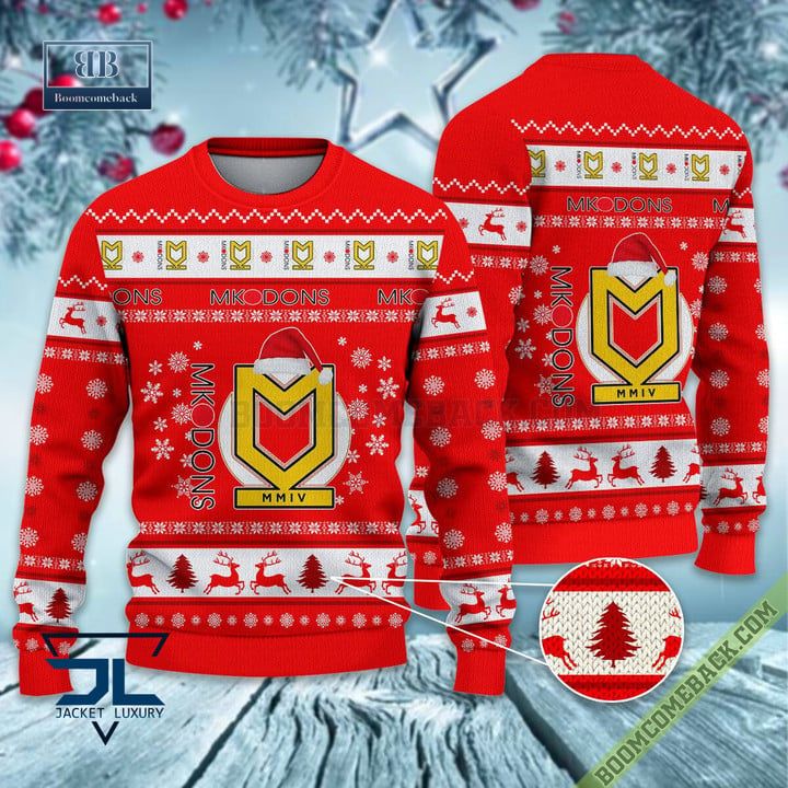 Milton Keynes Dons FC Trending Ugly Christmas Sweater