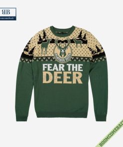 milwaukee bucks nba 2021 champions fear the deer ugly christmas sweater 5 c9loU