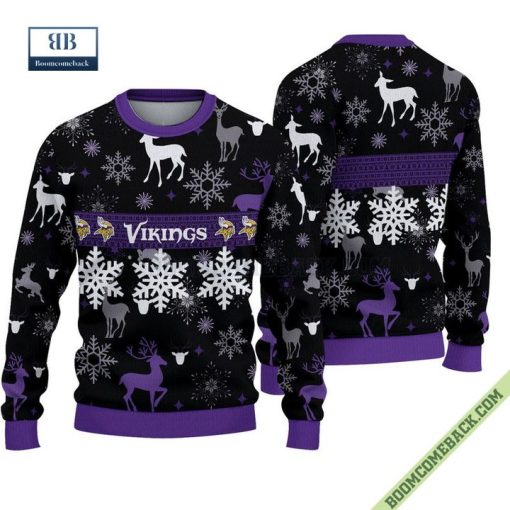 Minnesota Vikings Christmas Pattern Ugly Knitted Sweater