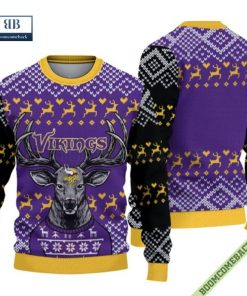 Minnesota Vikings Christmas Reindeer Ugly Sweater Jumper