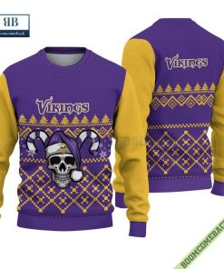 Minnesota Vikings Christmas Skull Ugly Sweater Jumper