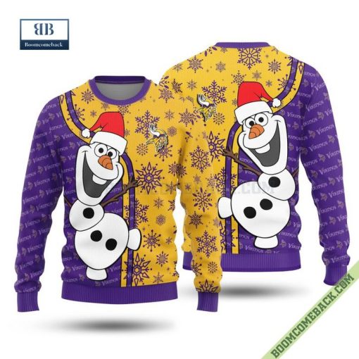 Minnesota Vikings Olaf Christmas Ugly Sweater