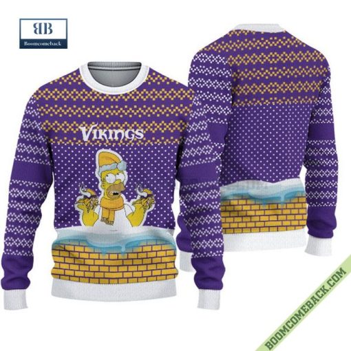 Minnesota Vikings Simpson Ugly Sweater Jumper