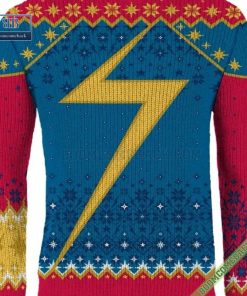 ms marvel uniform cosmic 3d ugly christmas sweater gift for adult and kid 5 TpkHM