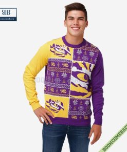 NCAA LSU Tigers Big Logo Ugly Christmas Sweater