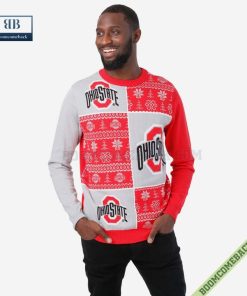 NCAA Ohio State Buckeyes Big Logo Ugly Christmas Sweater