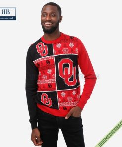 NCAA Oklahoma Sooners Big Logo Ugly Christmas Sweater