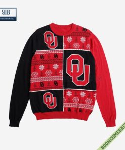 ncaa oklahoma sooners big logo ugly christmas sweater 5 xNRSN