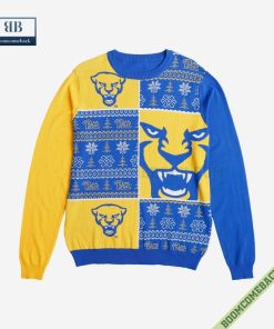 ncaa pittsburgh panthers big logo ugly christmas sweater 5 A8mTe