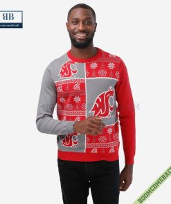 NCAA Washington State Cougars Big Logo Ugly Christmas Sweater